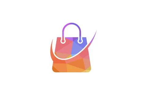 Shopping bag with modern concept vector. Abstract shopping bag Stock Illustration