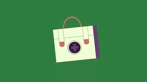 Shopping bag on an orange handle it brown 動画素材 337028862
