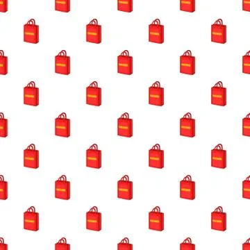 Shopping bag pattern, cartoon style Stockillustratie