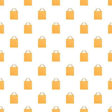 Shopping bag seamless pattern for retail and consumerism Illustrazione stock