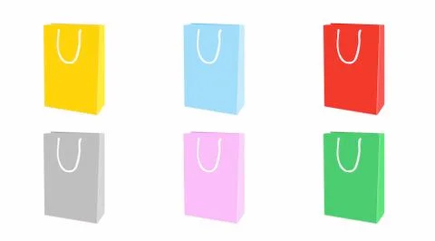 Shopping Bag Set Stock Illustration