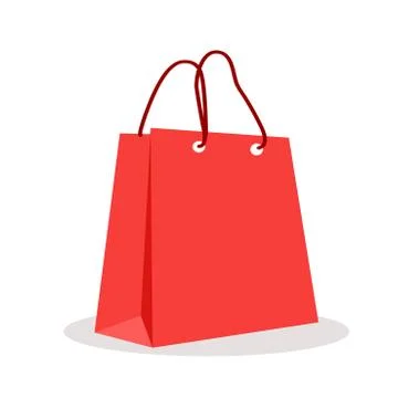 Shopping bag vector concept. Empty paper bag for fashion and store design ele Illustration