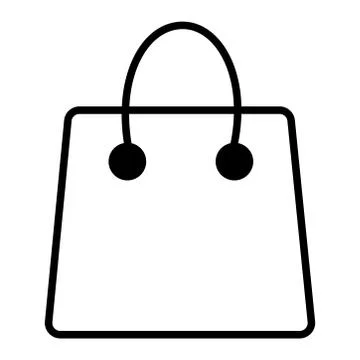 Shopping bag - Vector icon Stock Illustration