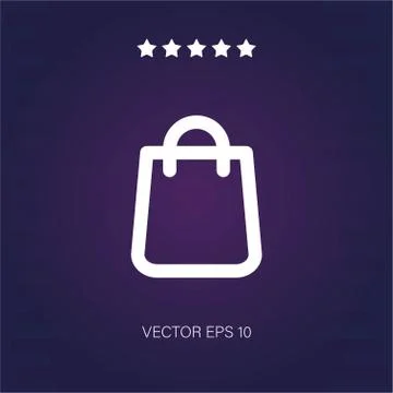 Shopping bag vector icon Stock Illustration
