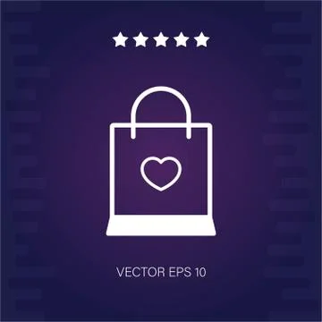 Shopping bag vector icon Stock Illustration