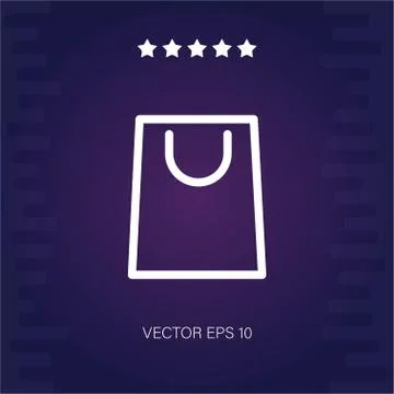 Shopping bag vector icon Stock Illustration