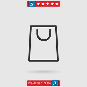 Shopping bag vector icon Stock Illustration