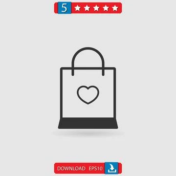 Shopping bag vector icon Stock Illustration