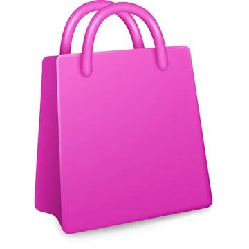 Shopping bag vector icon isolated on white 库存插图