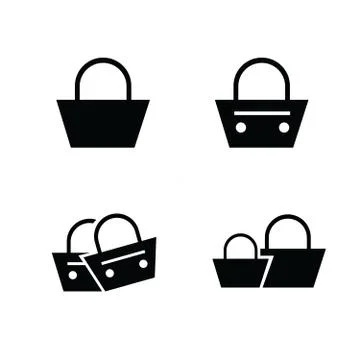 Shopping Bags Set, vector design Illustrazione stock