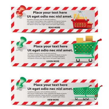 Shopping banners Stock Illustration