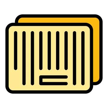 Shopping barcode icon vector flat イラスト素材