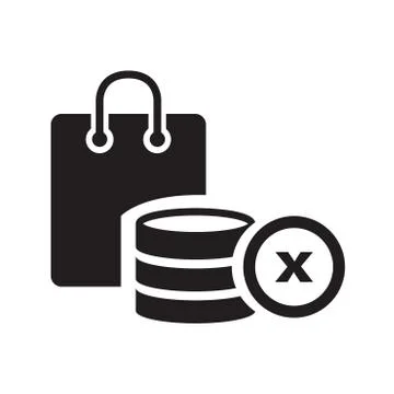 Shopping basic icon Stock Illustration