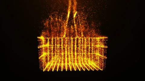 Shopping basket In Flame Stock Footage 102393152