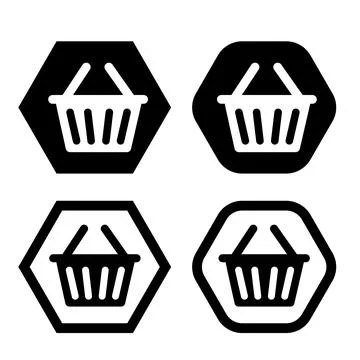 Shopping basket flat icon vector illustration symbol Isolated template. Stock Illustration