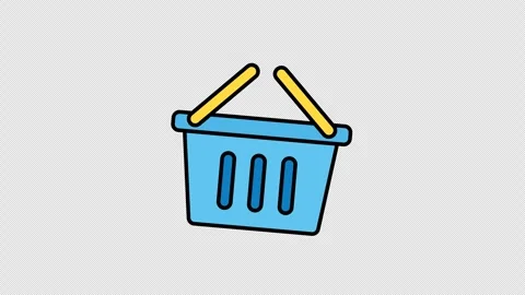 Shopping Basket Stock Footage 291028879