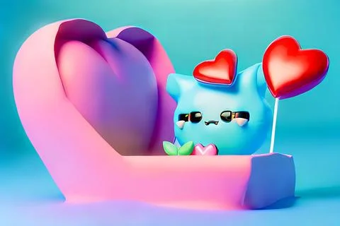 Shopping Basket with Hearts on diffrent background. Valentine's Day, Mother.. Stock Illustration
