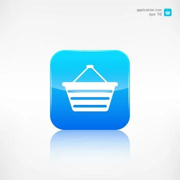 Shopping basket icon. Application button. Stock Illustration