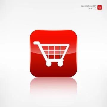 Shopping basket icon. Application button. Stock Illustration