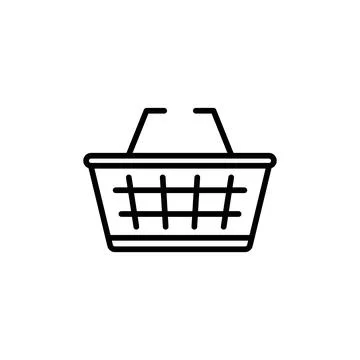Shopping Basket Icon for E-Commerce Sites Illustration