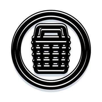 Shopping basket icon for e commerce and retail design 스톡 일러스트