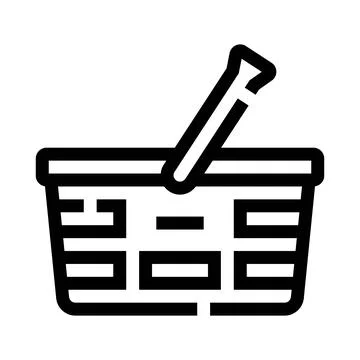 Shopping basket icon for e commerce and retail concepts Stock Illustration