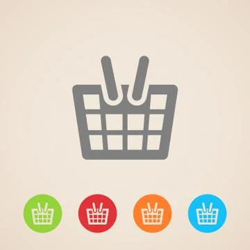 Shopping basket icon Stock Illustration