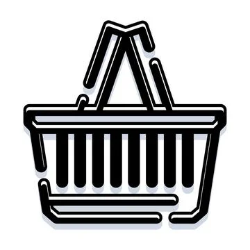 Shopping basket icon representing commerce and retail Stock Illustration
