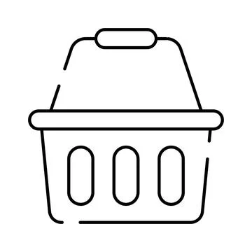 Shopping basket icon representing e commerce purchases and retail Stock Illustration