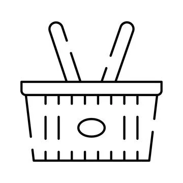 Shopping basket icon representing retail commerce and consumerism Stock Illustration