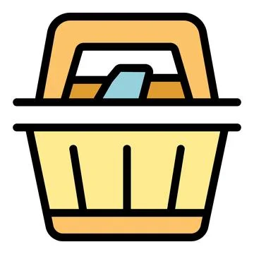 Shopping basket icon vector flat Stock Illustration