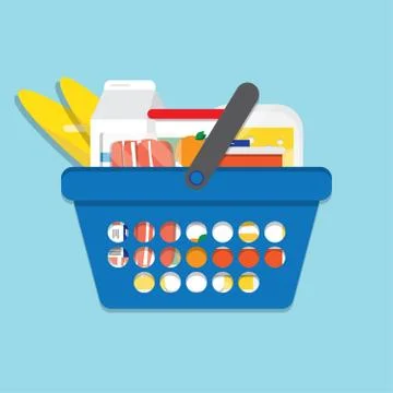 Shopping basket Stock Illustration