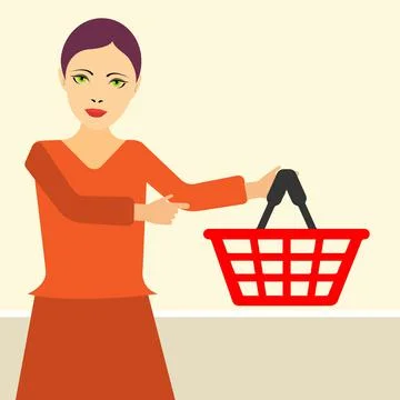 Shopping basket Stock Illustration