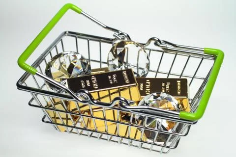 Shopping basket Stock Photos