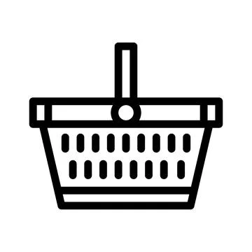 Shopping Basket Vector Icon Design Illustration Stock Illustration