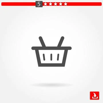 Shopping basket vector icon Stock Illustration