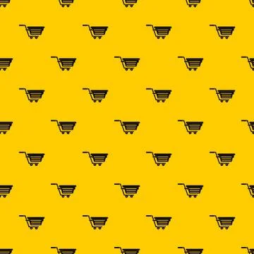 Shopping basket on wheels pattern vector 스톡 일러스트