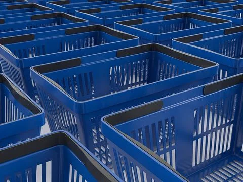 Shopping baskets Stock Photos