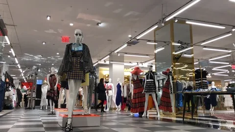 Shopping at Bloomingdale's Stock Footage 104552334