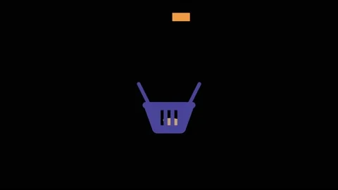 Shopping bucket animation in 4k. Stock Footage 201025829