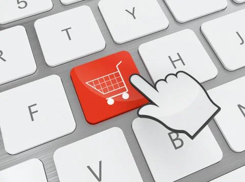 Shopping button Stock Illustration