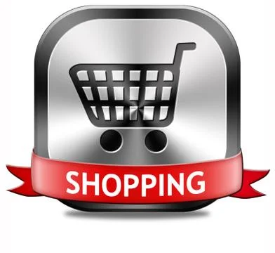 Shopping button Stock Illustration
