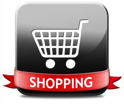 Shopping button Stock Illustration