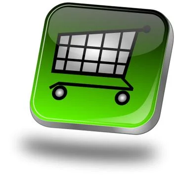 Shopping Button Illustrazione stock