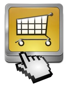 Shopping Button Stock Illustration