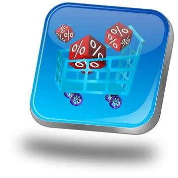 Shopping Button Stock Illustration