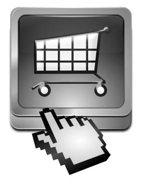 Shopping Button Stock Illustration