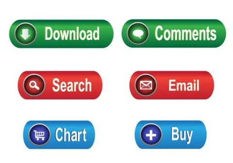 Shopping buttons basic Stock Illustration