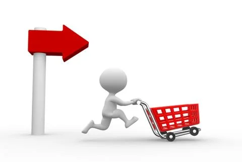 Shopping car Illustrazione stock