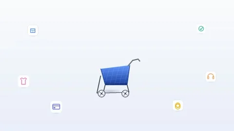 Shopping cart animation Stock Footage 341905385